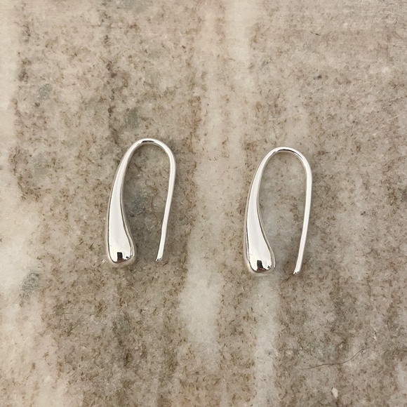 925 Sterling Silver Teardrop Earrings Waterdrop Earrings Statement Earrings - Picture 1 of 3